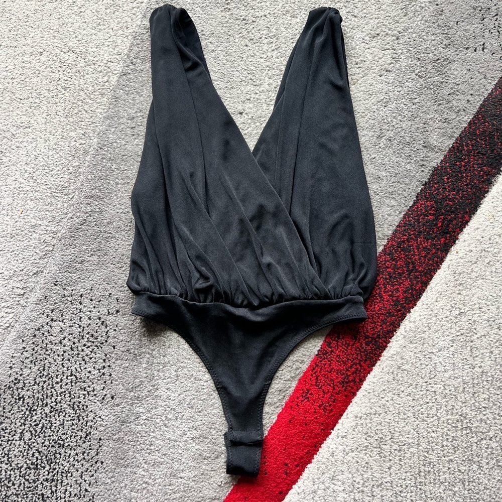 Free People Black Tank Bodysuit